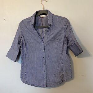 7th avenue New York & Company button down stripe shirt